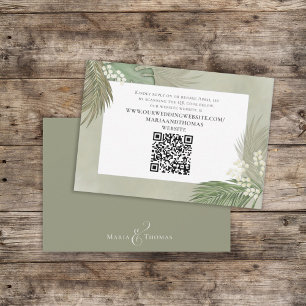 Boho Palm Verlasse botanische Foliage QR Code UAWG Begleitkarte