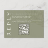 Boho Palm Verlasse botanische Foliage QR Code UAWG Begleitkarte (Vorderseite)
