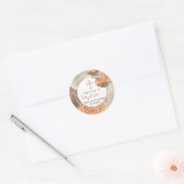 Boho Palm Verlasse Hydrangeas Blooms Girl-Taufe Runder Aufkleber (Umschlag)