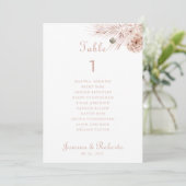 Boho Palm Verlasse Tischnummer 1 Seating Charts (Stehend Vorderseite)