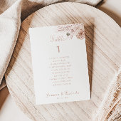 Boho Palm Verlasse Tischnummer 1 Seating Charts