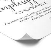 Boho Pampa Grass Greenery Unplugged Wedding Sign Poster (Ecke)