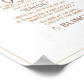 Boho Pampa Grass | Ring Game Brautparty Sign Poster (Ecke)