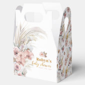Boho Pampas Baby Dusche Gefallen Box Floral Geschenkschachtel (Geöffnet)
