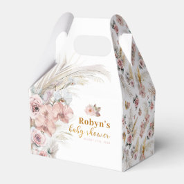 Boho Pampas Baby Dusche Gefallen Box Floral Geschenkschachtel