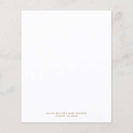 Boho Pampas Baby Predictions and Advice Cards (Rückseite)