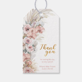 Boho Pampas Baby Shooting Tag Danke Geschenkanhänger