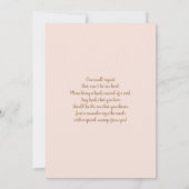 Boho Pampas Baby Shower Girl Einladung (Rückseite)