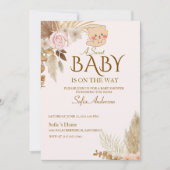 Boho Pampas Baby Shower Invitation (Vorderseite)