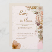 Boho Pampas Baby Shower Invitation ,Neutral Modern Einladung (Vorne/Hinten)