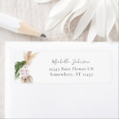 Boho Pampas Beach Floral 2 Rücksendeadresse (Insitu)