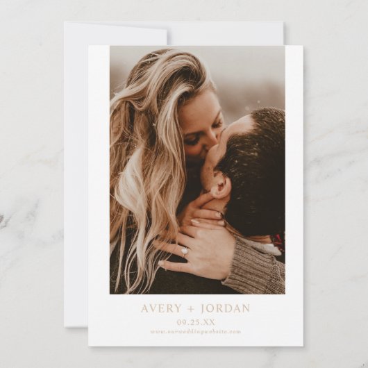 Boho Pampas Beige Grass Save the Date Einladung (Rückseite)