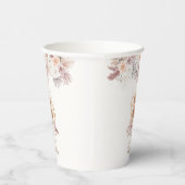 Boho Pampas Blume Teddy Bear Babydusche Pappbecher (Rechts)