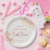 Boho Pampas Bohemisches Brautparty Pappteller (Party)