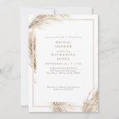 Boho Pampas Brautparty Einladung (Vorderseite)