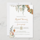 Boho Pampas Bridal Duwer Einladung Moody Boho (Vorderseite)