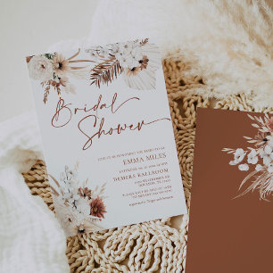 Boho Pampas Bridal Shower Invitation Einladung