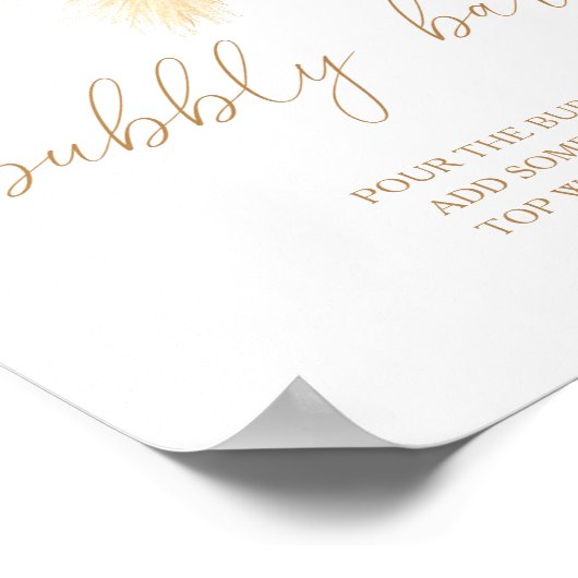 Boho pampas - Bubbly Bar Poster (Ecke)