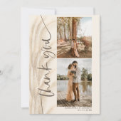 Boho pampas Drehbuch 5 Fotos Hochzeit danke (Vorderseite)