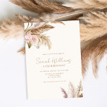 Boho Pampas Floral 30. Geburtstag Einladung<br><div class="desc">Boho Chic Stil 30. Geburtstagseinladung mit minimalistischer Typografie und eleganten floralen Akzenten</div>