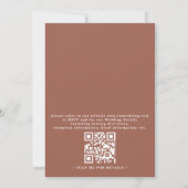 Boho Pampas Floral Elegantes Chic QR-Code Hochzeit Einladung (Rückseite)
