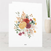 Boho Pampas Floral Happy Mother Day Card Karte (Rückseite)