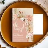 Boho Pampas Floral Shower Einladung