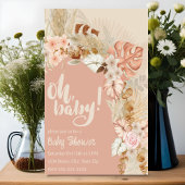 Boho Pampas Floral Shower Einladung