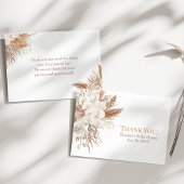 Boho Pampas Garden Brautparty Dankeschön Karte