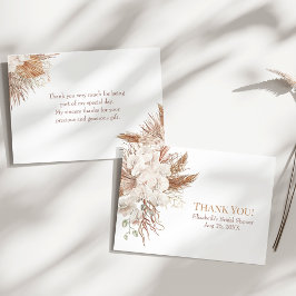 Boho Pampas Garden Brautparty Dankeschön Karte