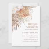 Boho Pampas Garden Bridal Dusche Einladung (Vorderseite)