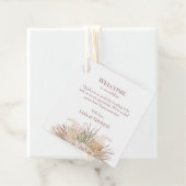 Boho Pampas Garden Wedding Begrüßungsgeschenk Tag Geschenkanhänger (Beispiel)
