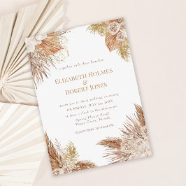 Boho Pampas Garden Wedding Einladung