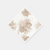 Boho Pampas getrocknetes Gras Wasserfarbmuster Wüs Serviette (Ecke)