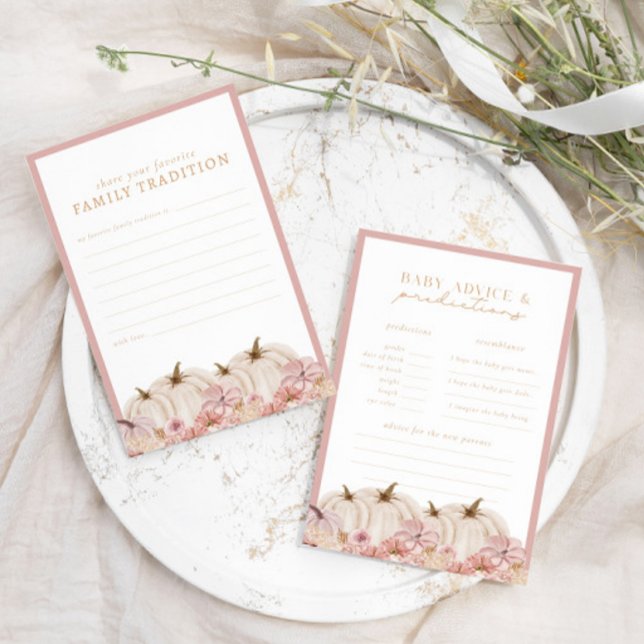 Boho Pampas Girl Pumpkin Baby Prediction Game (Von Creator hochgeladen)