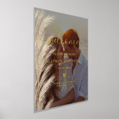 Boho Pampas Gras Aquarell Foto Begrüßung Foliendrucke (Ablage )