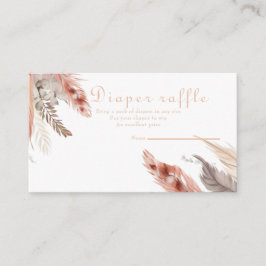 Boho Pampas Gras Baby Dusche Begleitkarte