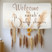 Boho Pampas Gras Babydusche Banner
