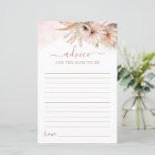 Boho Pampas Gras Blumenempfehlung zur Mama auf Kar (Stehend Vorderseite)