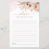 Boho Pampas Gras Blumenempfehlung zur Mama auf Kar (Vorderseite)