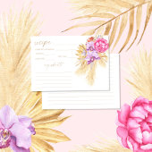 Boho Pampas Gras Blumenkochkarte