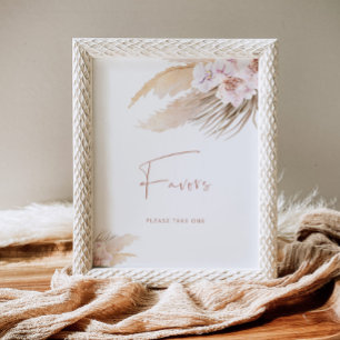 Boho Pampas Gras Böhmische Babydusche Favoriten Poster