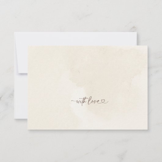 Boho Pampas Gras Brautparty danke Karte (Rückseite)