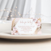 Boho Pampas Gras Bücher für Baby Ticket Begleitkarte