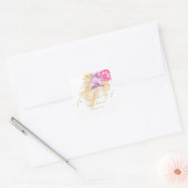 Boho-Pampas-Gras, für die Bibliothek Quadratischer Aufkleber (Umschlag)