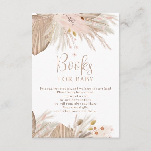 Boho pampas Gras geschlechtsneutral bringen ein Bu Begleitkarte (Vorderseite)