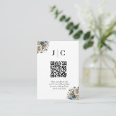 Boho Pampas Gras minimalist QR-Code-Einschluss Begleitkarte (Stehend Vorderseite)