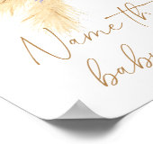 Boho pampas gras - Name für Babynahrung Poster (Ecke)