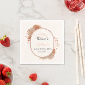 Boho pampas gras-neutral Creme Arch liefert Serviette (Beispiel)