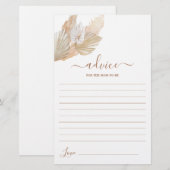 Boho pampas Gras Ratschlag für die Mama, die Karte (Vorne/Hinten)